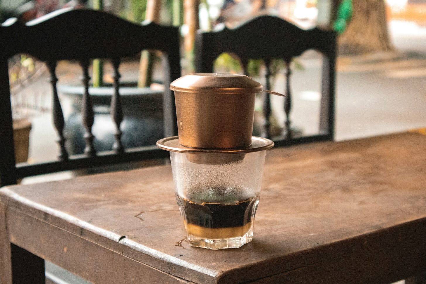 Cà phê sữa đá café con leche condensada vietnam Phin