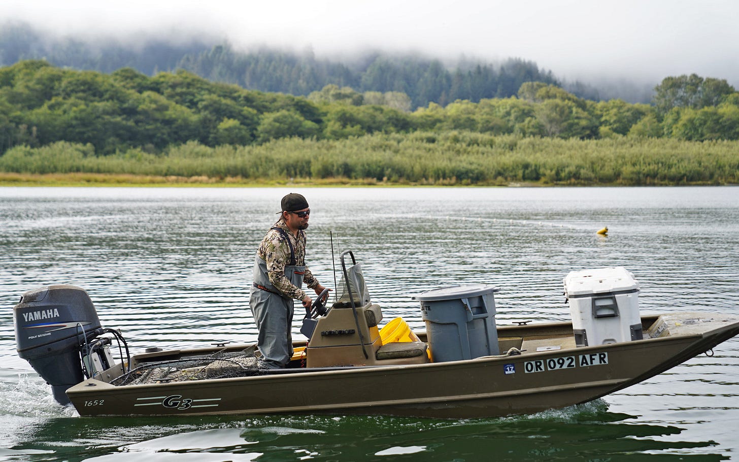 Barry McCovey has been director of the Yurok’s fisheries department for a quarter-century and is seen here on the Klamath.