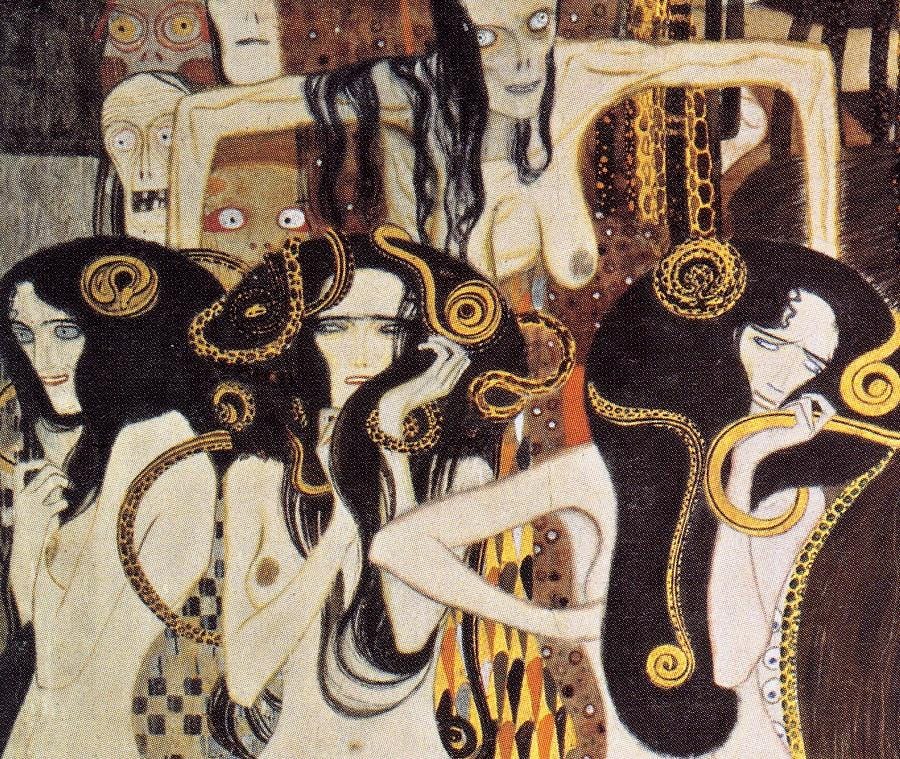 Beethovenfries detail Painting by Gustav Klimt | Pixels