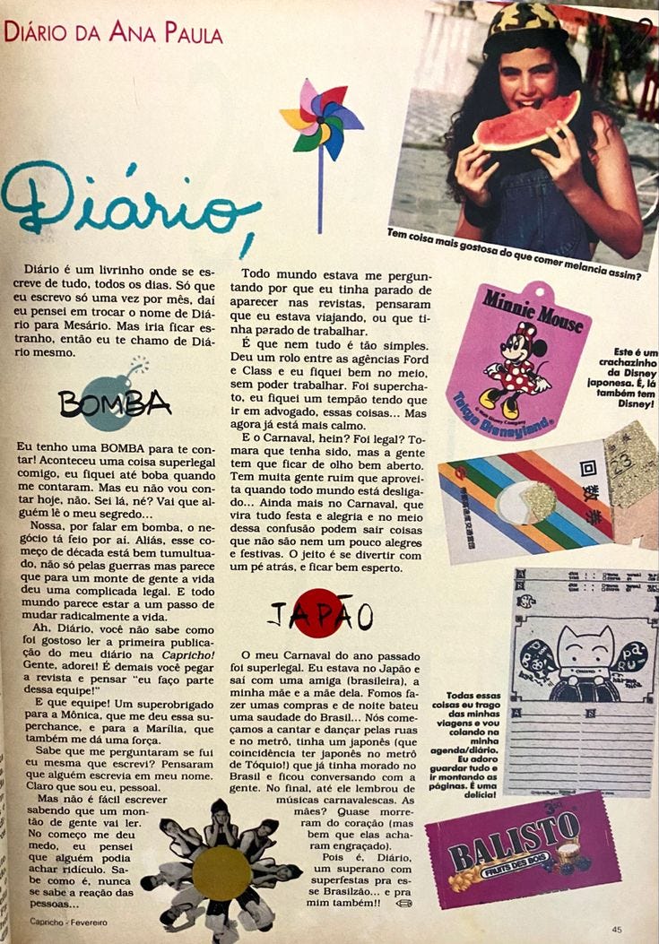 This may contain: an article in the spanish language with pictures and words about items from different countries, including pinwheels