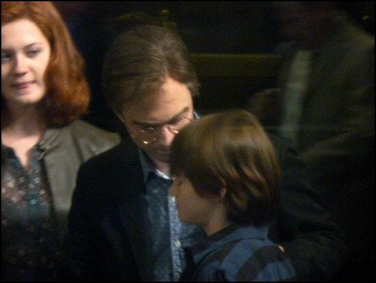 harry potter older with ginny and child