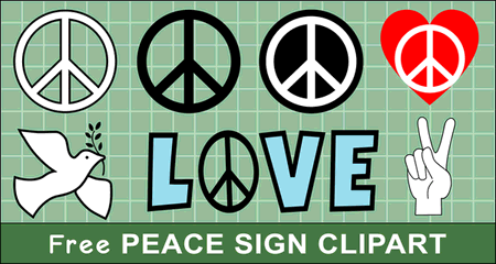 Peace Sign (Love and Peace Symbol Clipart & Templates) – Free Printables,  Monograms, Design Tools, Patterns, & DIY Projects