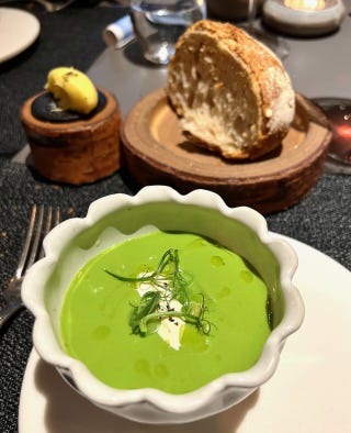 10 Pea veloute at  The Kitchin 10 Pea veloute at  The Kitchin