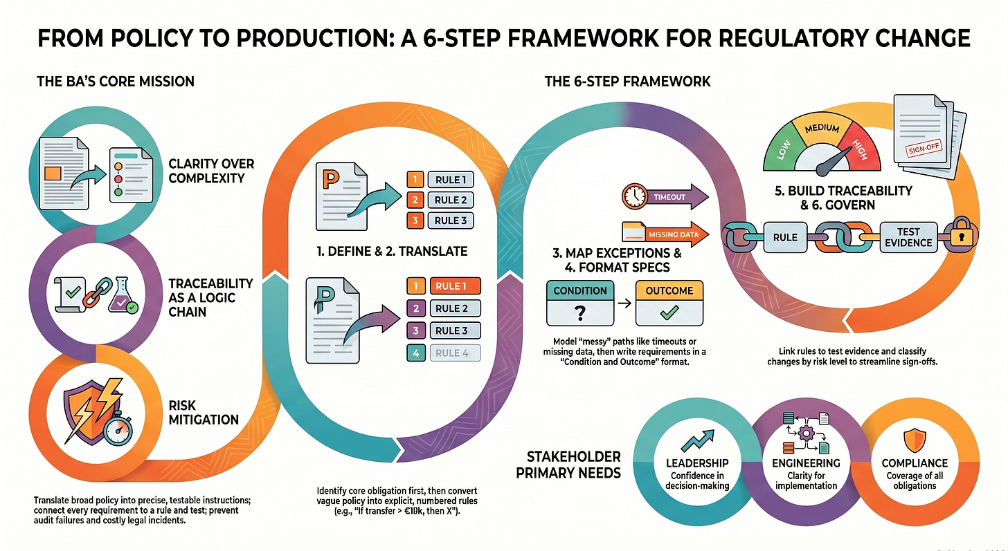 A 6-step framework for regulatory requirements