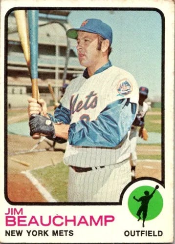 1973 Topps #137 Jim Beauchamp baseball card 5v - Picture 1 of 2