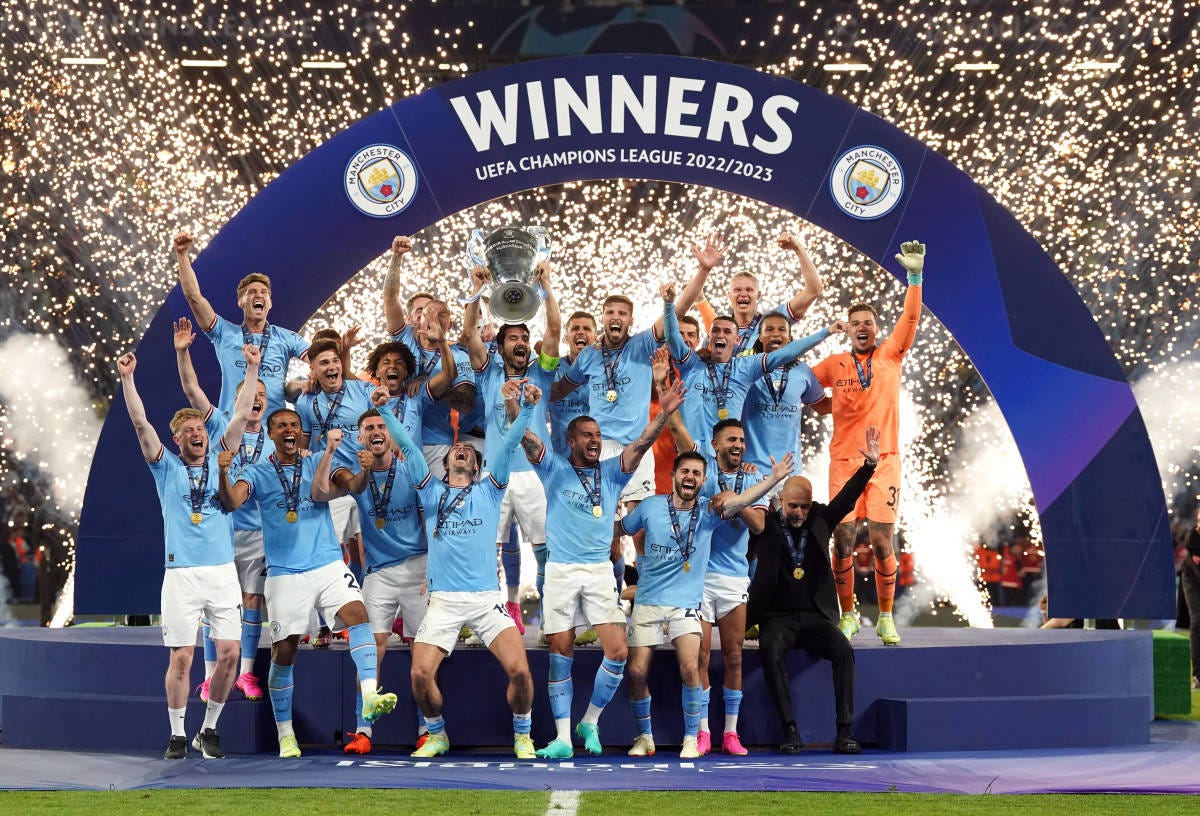 Manchester City win UEFA Champions League to complete treble - Futbol on  FanNation