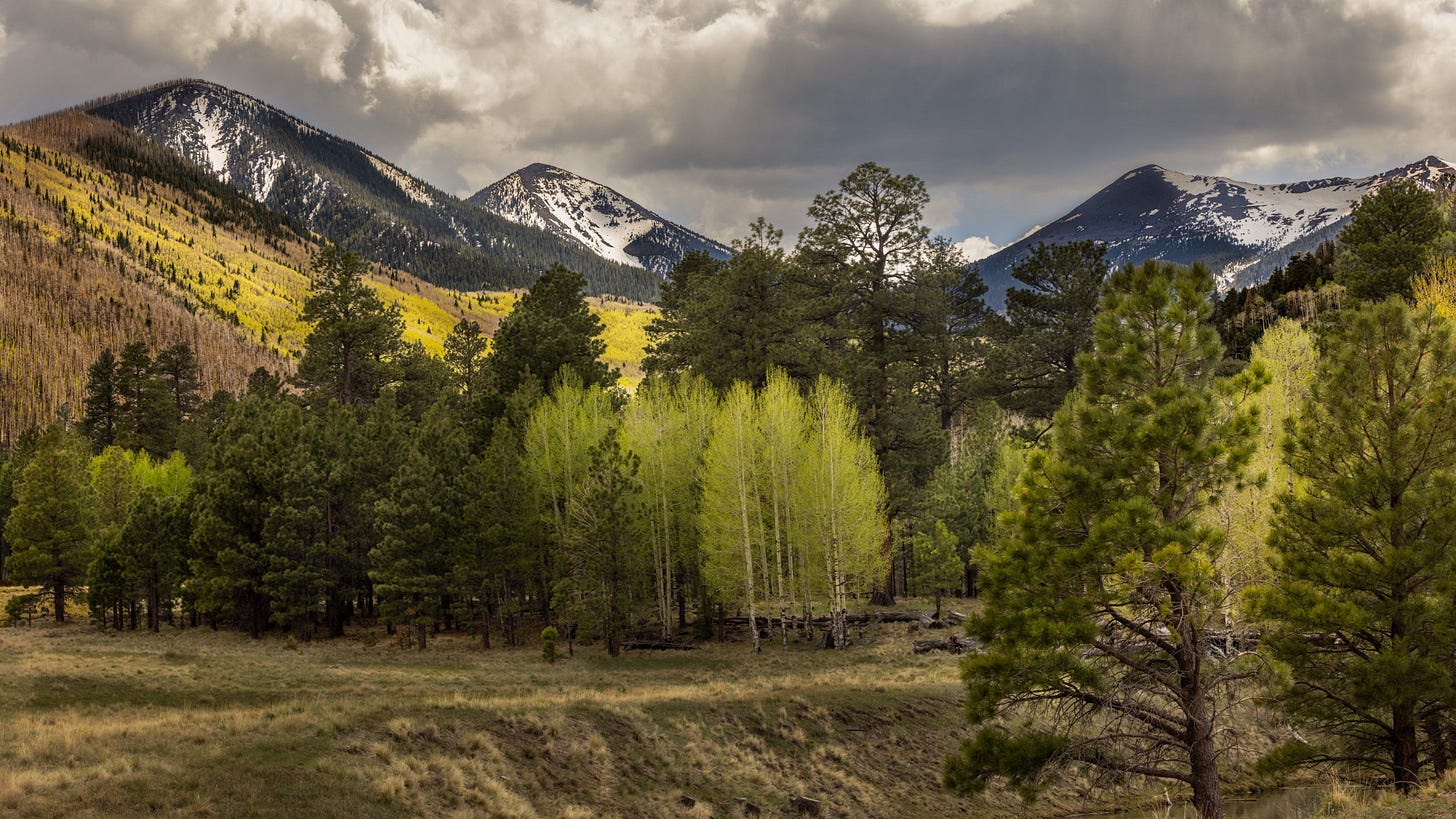 Panoramic mountain landscape with layered peaks, dramatic clouds and a balanced composition demonstrating key smartphone photography techniques such as framing, depth and visual interest. Photo courtesy of Beth Staub