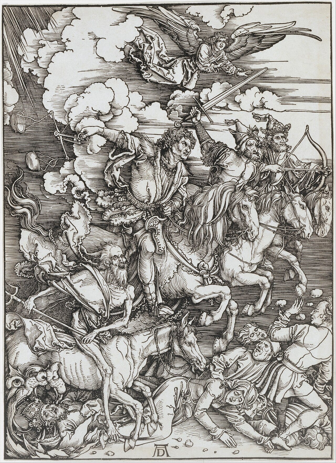 Durer Four Horsemen Apocalypse woodcut Durer Four Horsemen Apocalypse woodcut