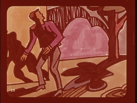 A series of gorgeous illustrations from the 1968 “Drug Abuse: Glue-Sniffing and Pills”