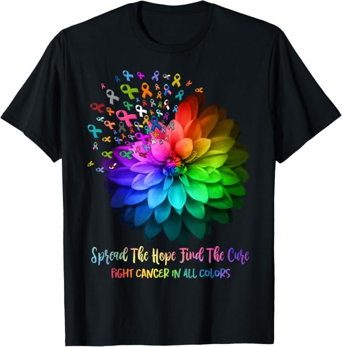 Fight Cancer in Spread The Hope Find a Cure T-Shirt