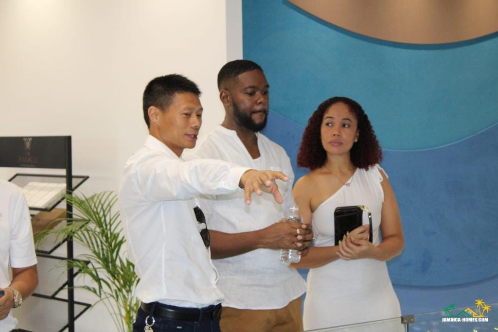 Pinnacle Living: Open House Highlights, 14 Sep 2025 - From left to right: Yangsen Li, CEO of LCH Developments; Councillor Richard Vernon, Mayor of Montego Bay; and Partner.