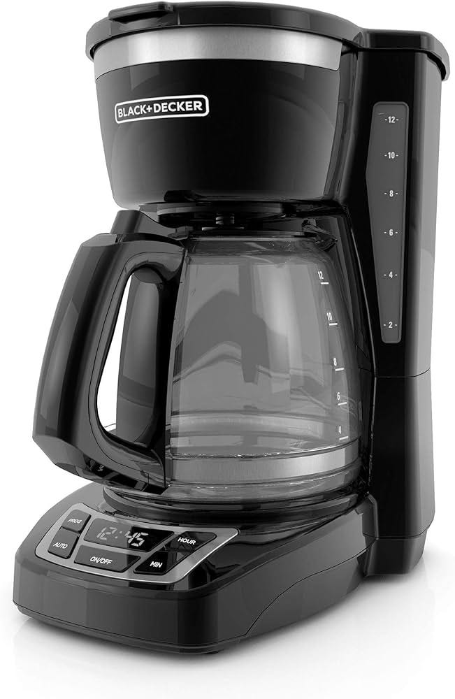 BLACK+DECKER 12-Cup Digital Coffee Maker, CM1160B, Programmable, Washable  Basket Filter, Sneak-A-Cup, Auto Brew, Water Window, Keep Hot Plate, Black
