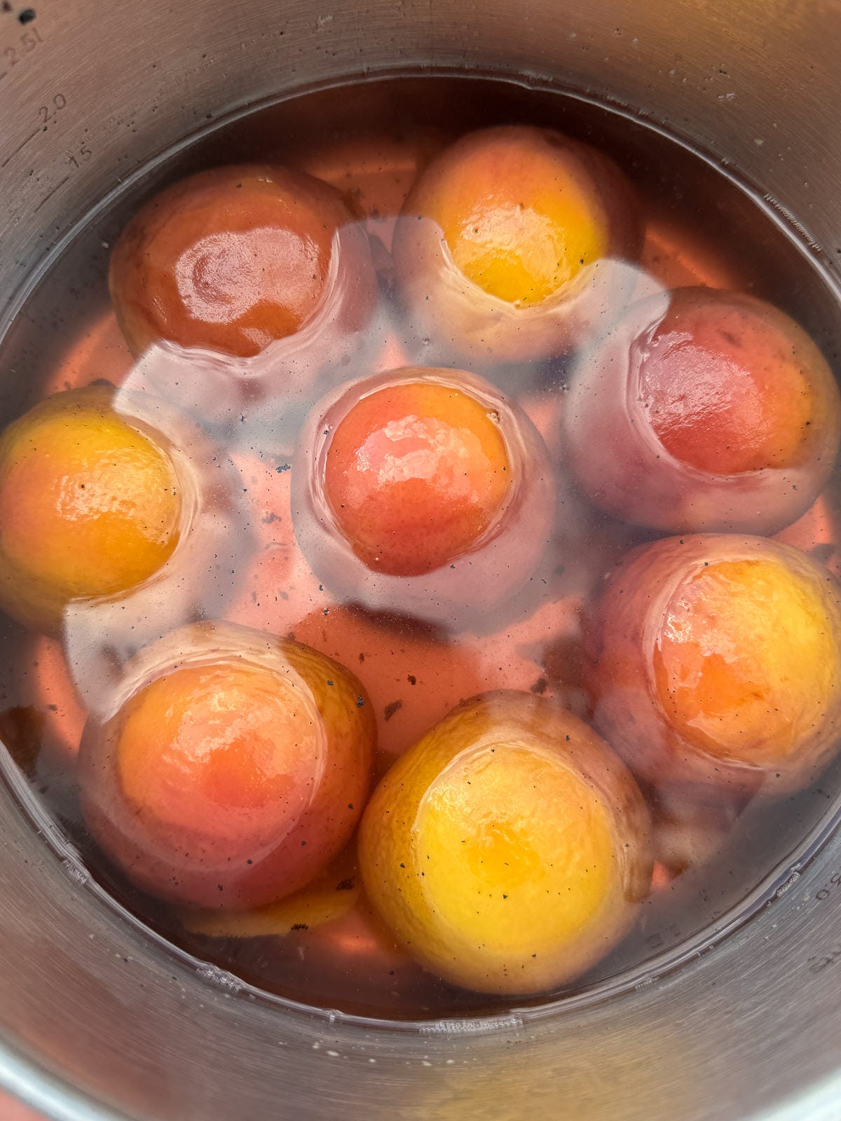 vanilla poached peaches vanilla poached peaches