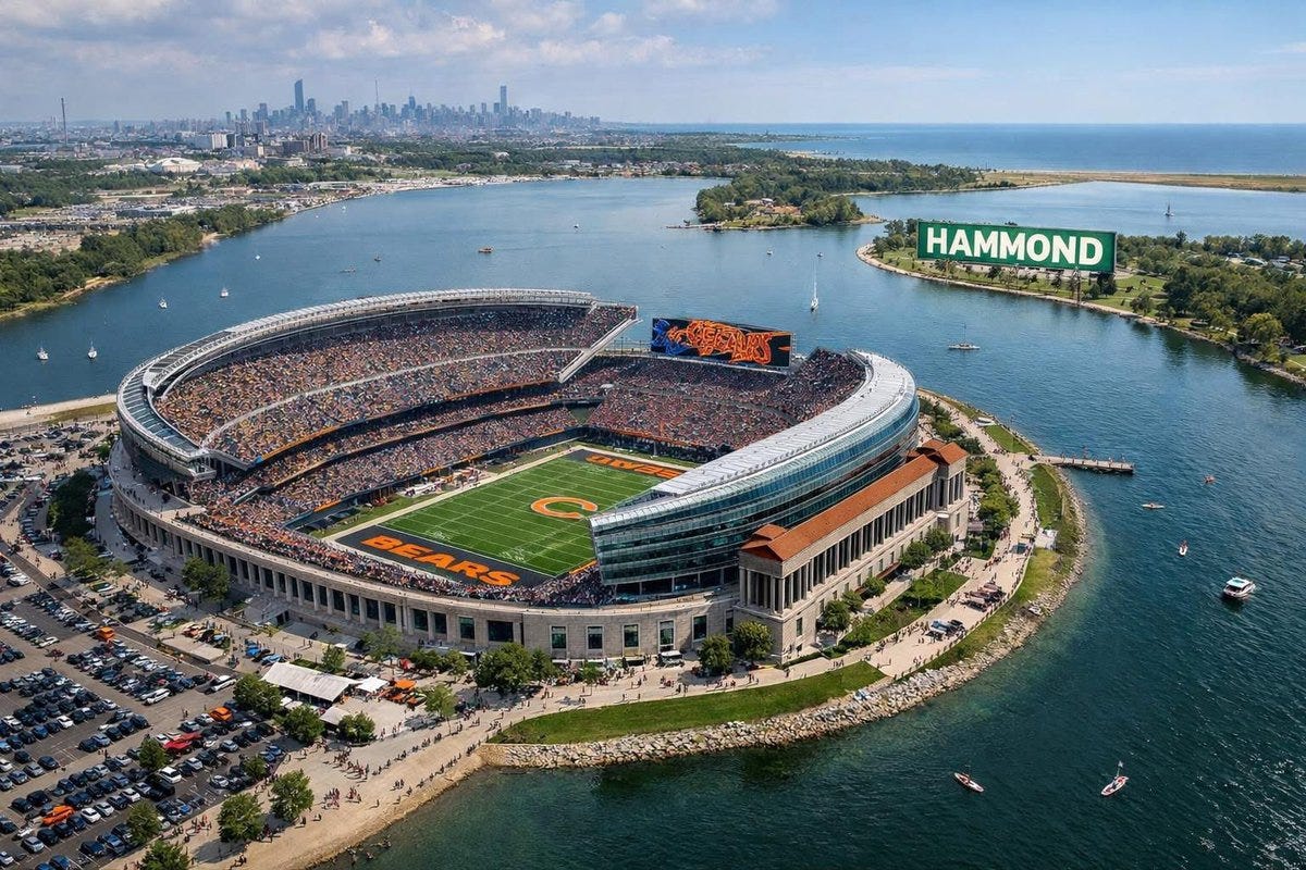 The plans for a new stadium and location for the Chicago Bears would be on Wolf Lake in Hammond, Indiana. Is this a wise move by the Bears? Or should they stay The plans for a new stadium and location for the Chicago Bears would be on Wolf Lake in Hammond, Indiana. Is this a wise move by the Bears? Or should they stay