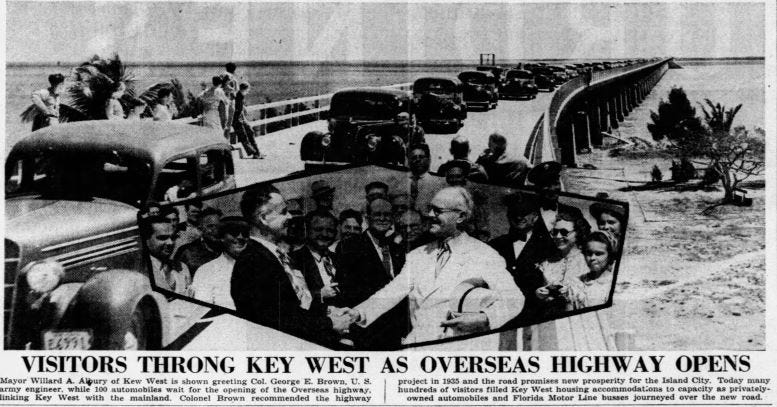 Photo and caption in the Miami Daily News on March 29, 1938.