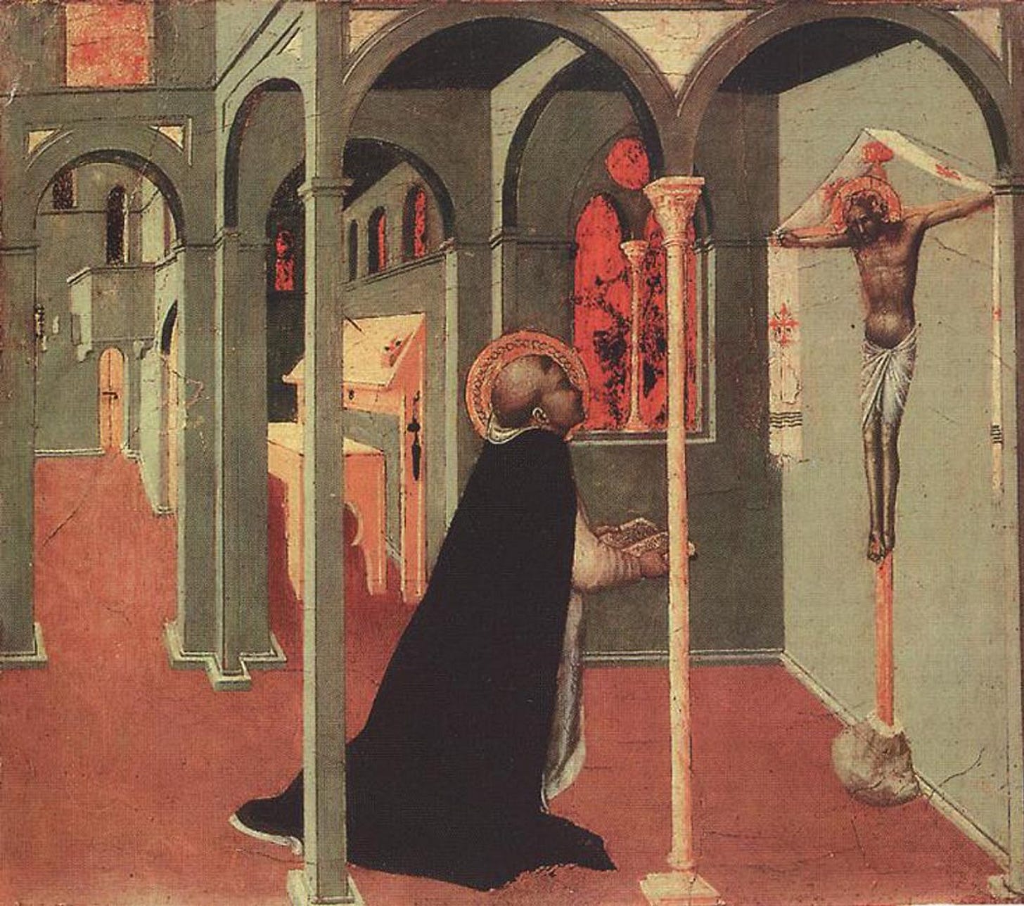 St. Thomas praying before the cross, 1423 by Sassetta: History, Analysis & Facts | Arthive St. Thomas praying before the cross, 1423 by Sassetta: History, Analysis & Facts | Arthive