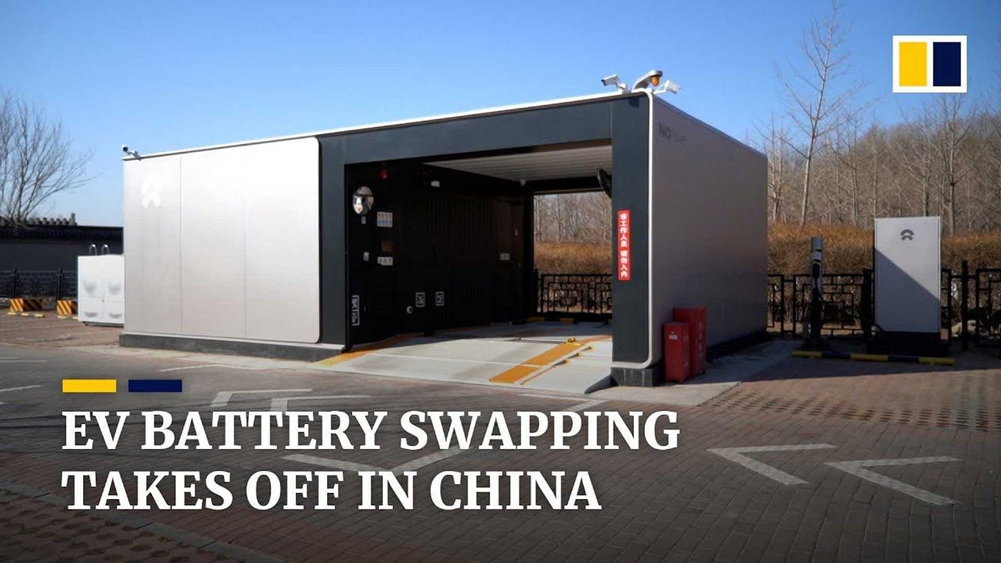 Take A Closer Look At A Nio EV Battery Swapping Station In China