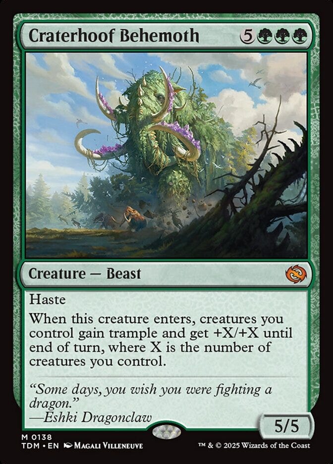 Craterhoof Behemoth (Tarkir: Dragonstorm #138)