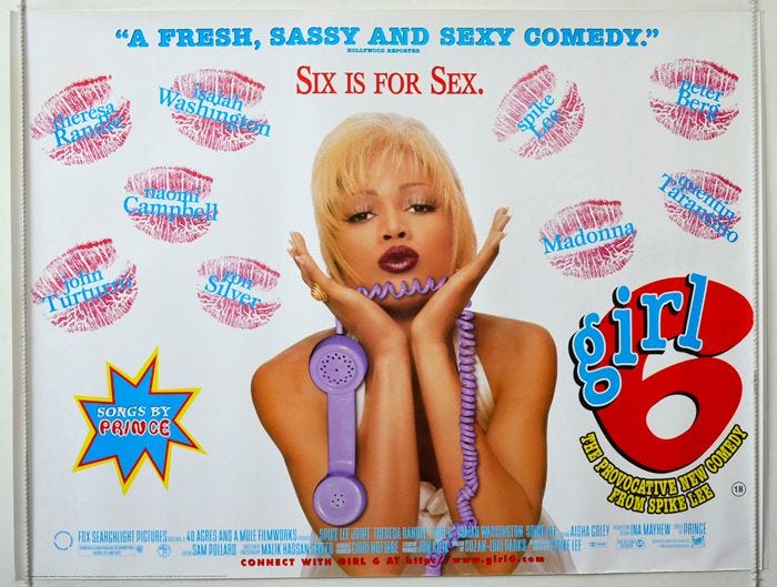Girl 6 - Original Cinema Movie Poster From pastposters.com British Quad ...