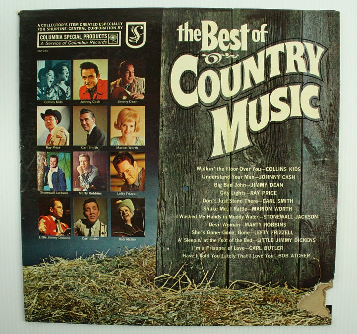 best of country music and best of willis brothers albums