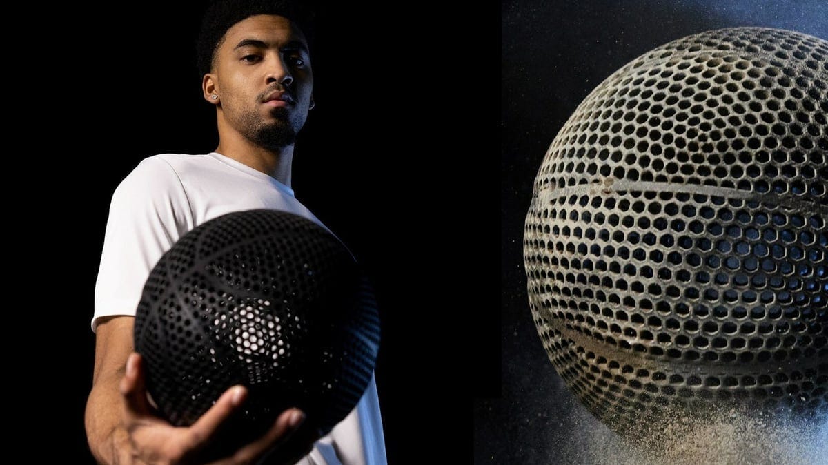 Featured image of 3D Printed Basketball Debuts at NBA All-Star Weekend