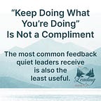 Leading Quietly