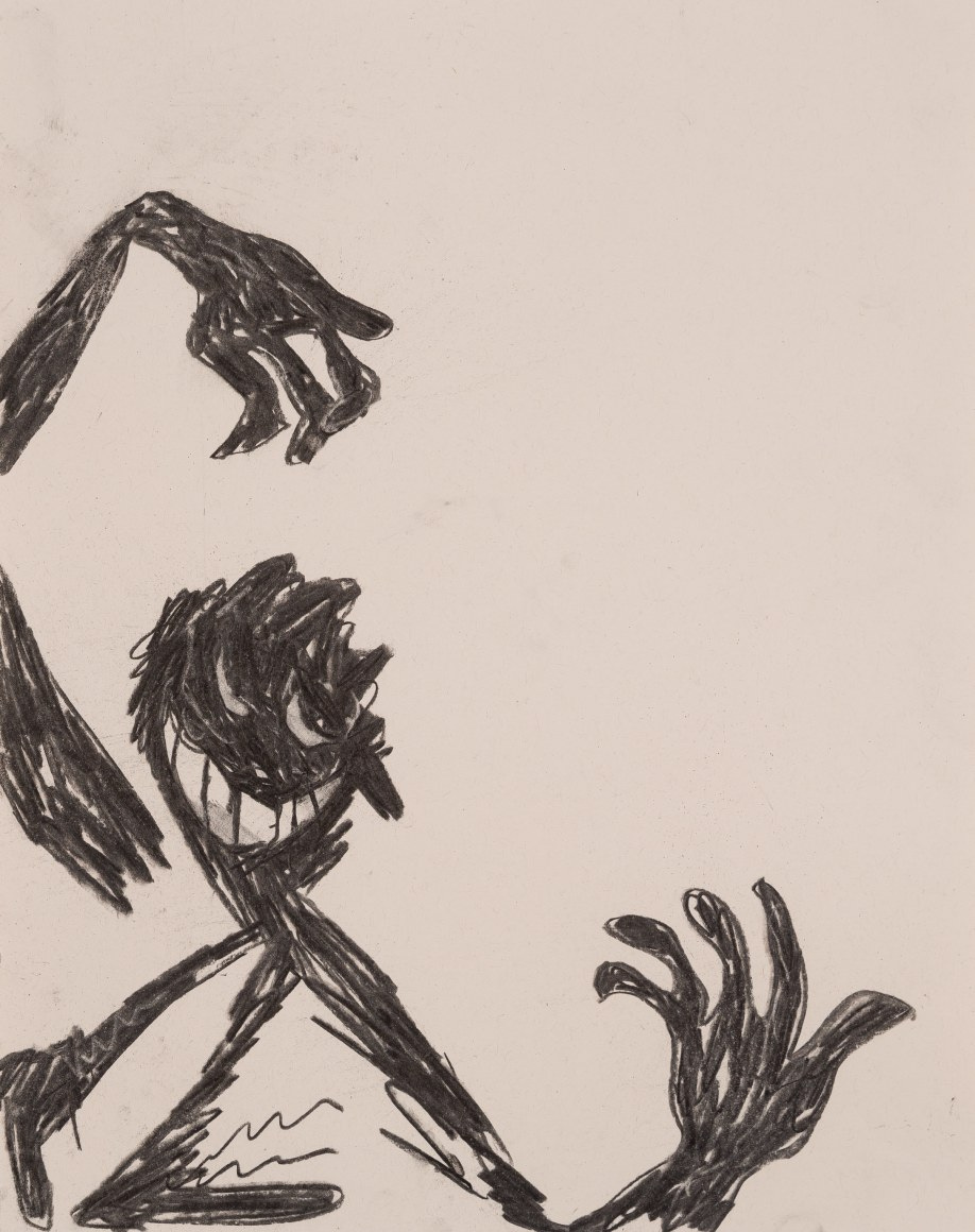 Charcoal on paper drawing by Ricardo Gonzalez