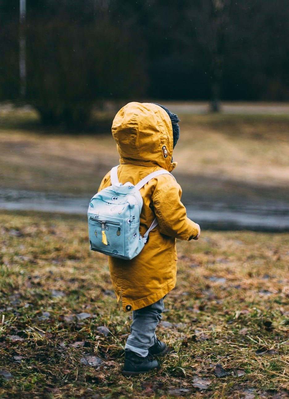 shallow focus photo of toddler walking near river shallow focus photo of toddler walking near river