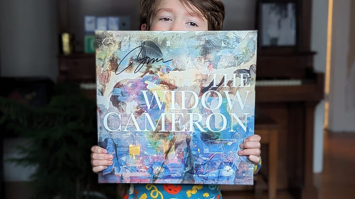Emily Hurd's "Meanwhile I Love You" (Left) and Cameron McGill's "The WIdow Cameron" (Right)