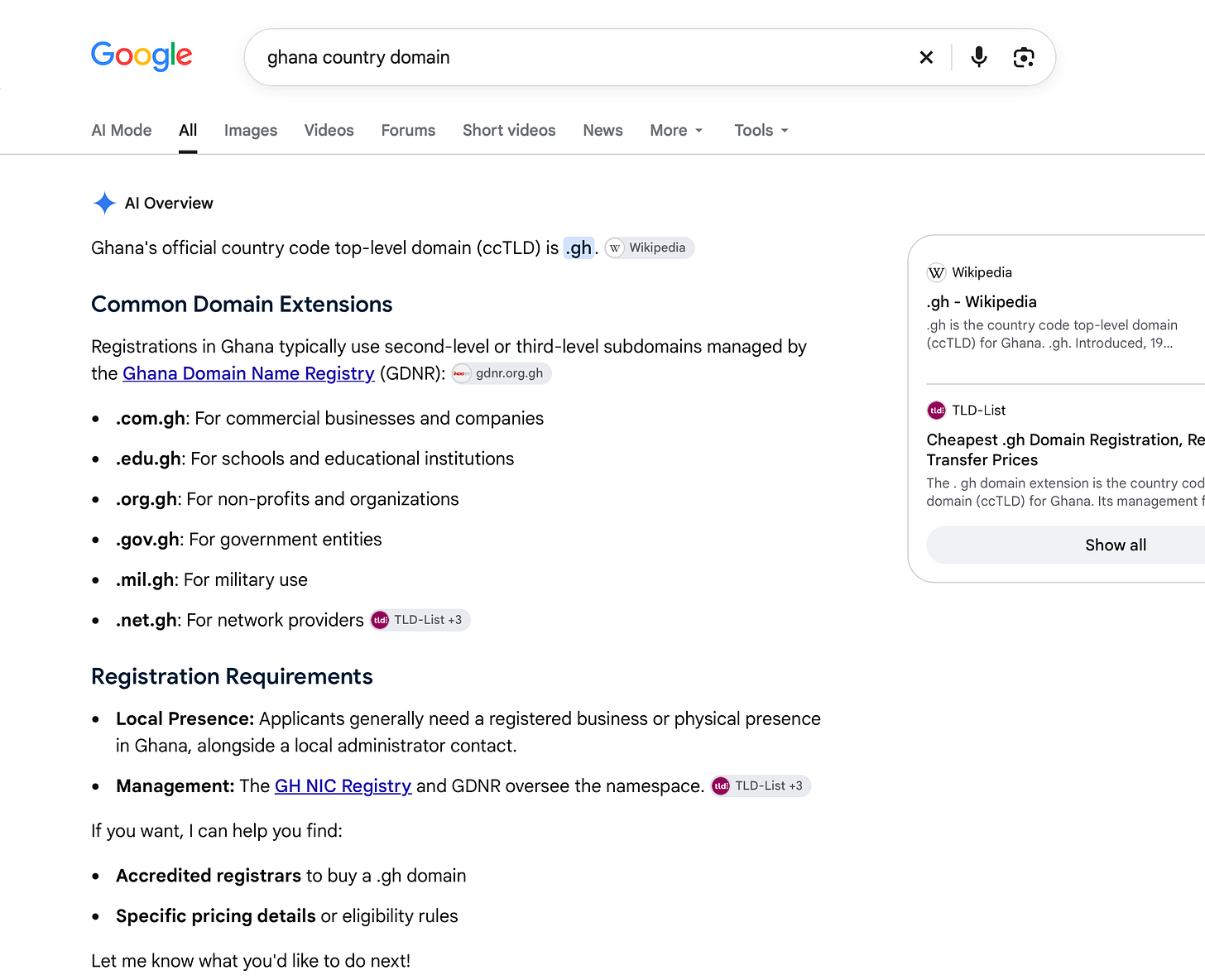 Google: ghana country domain Google: ghana country domain