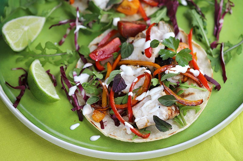 Grilled Swordfish Tacos, Cook the Vineyard