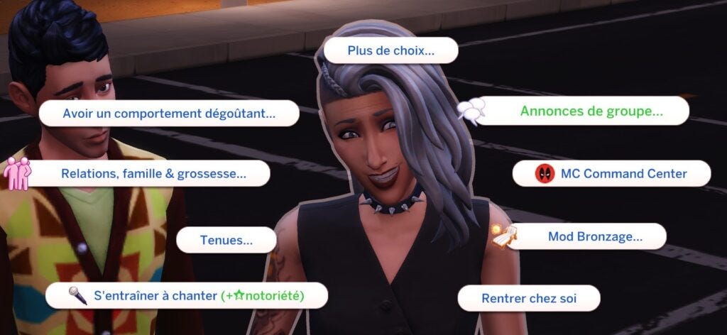 Menu annonce de groupe Simkatu Menu annonce de groupe Simkatu