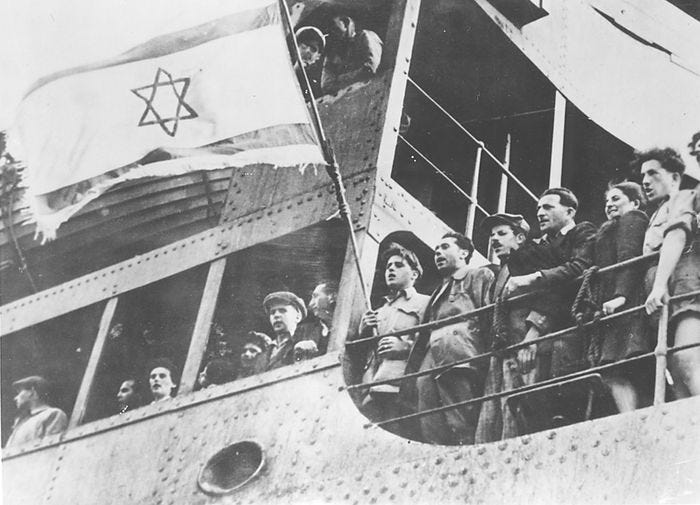 Passengers aboard the SS Exodus