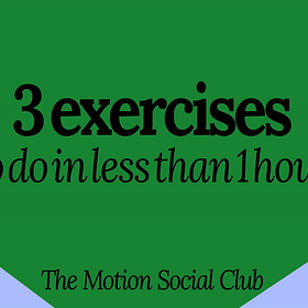 3 motion exercises to finish this week