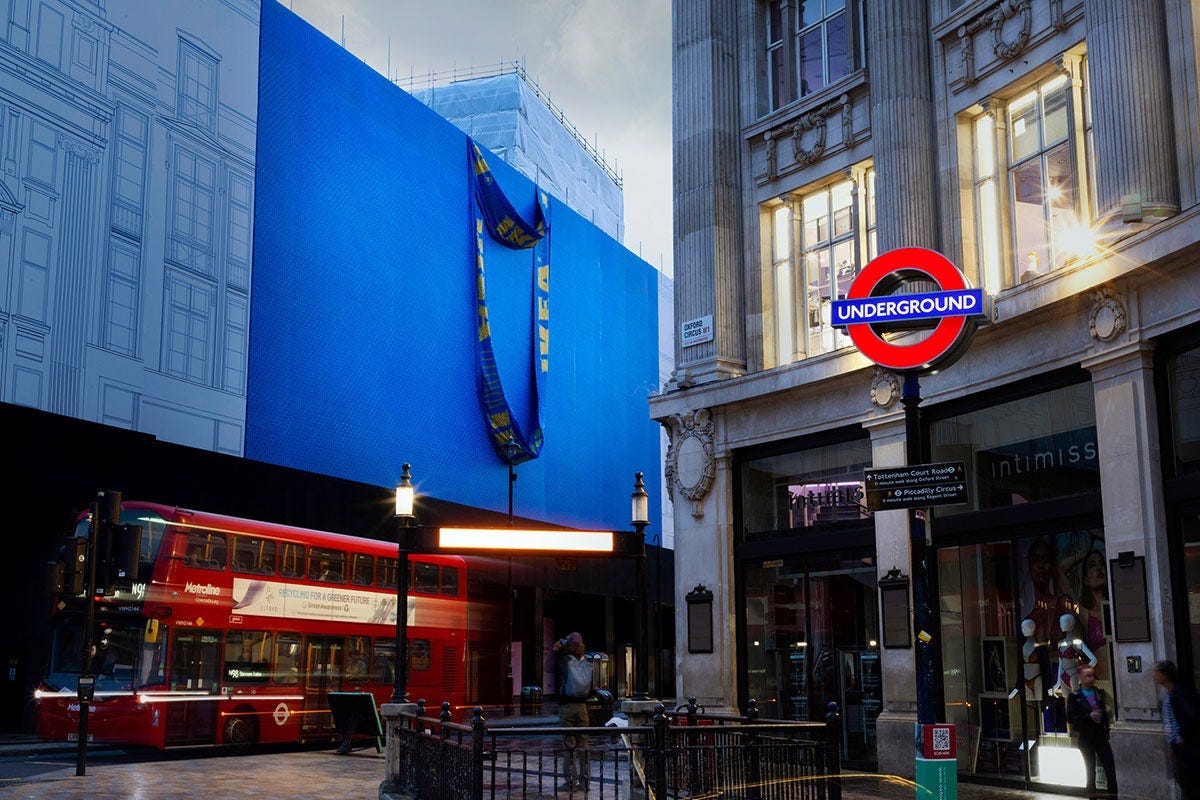 Ikea: Big Blue Bag installation