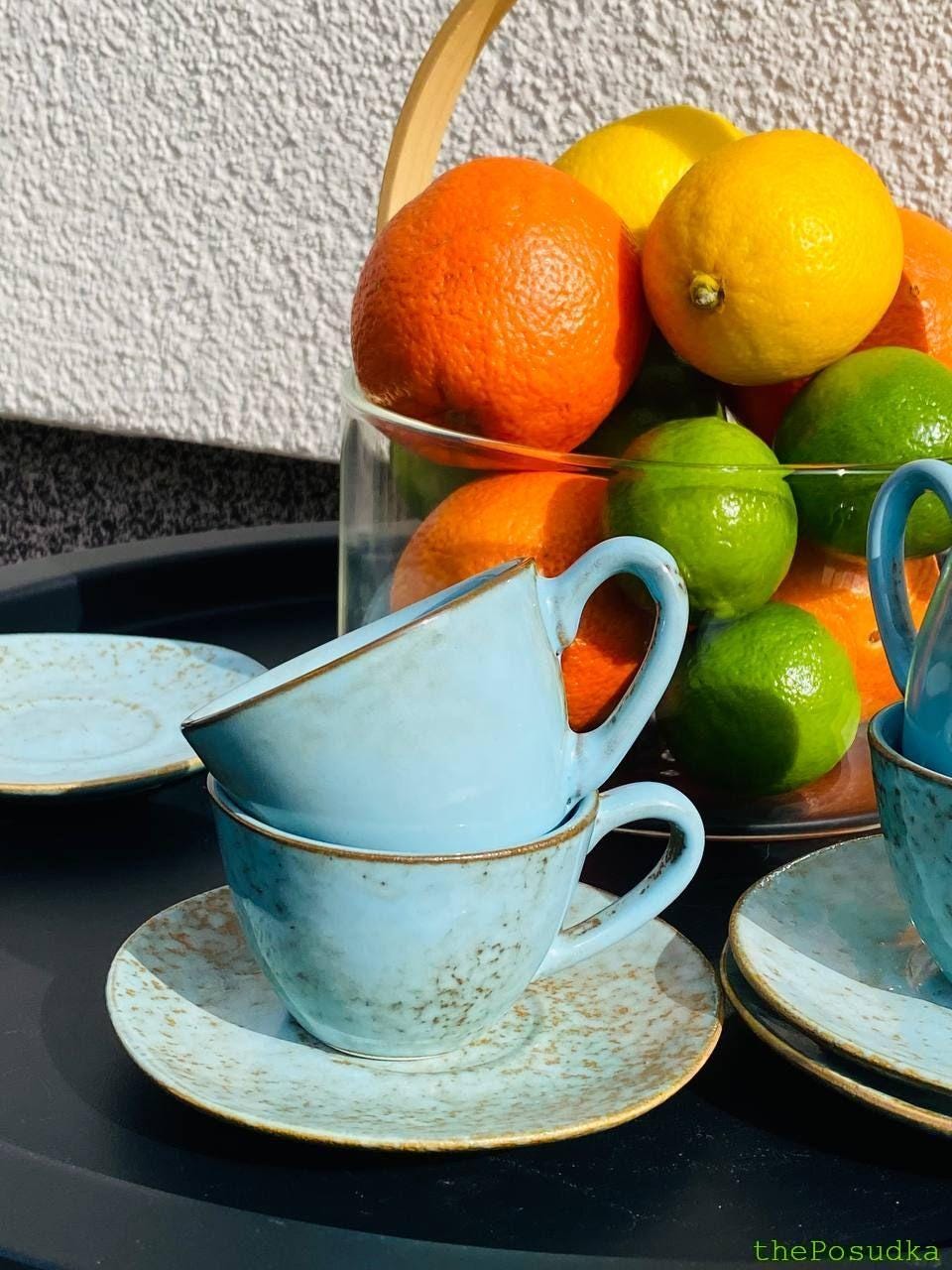 Набір 4 чашки і 4 блюдця Olens “Ретро” чайний, 250 мл