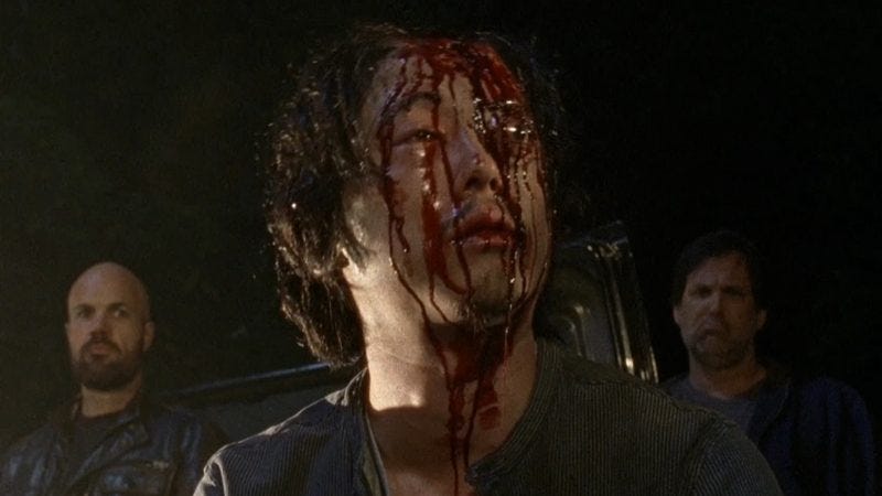 walking dead glenn takes pounding from negan lucille walking dead glenn takes pounding from negan lucille