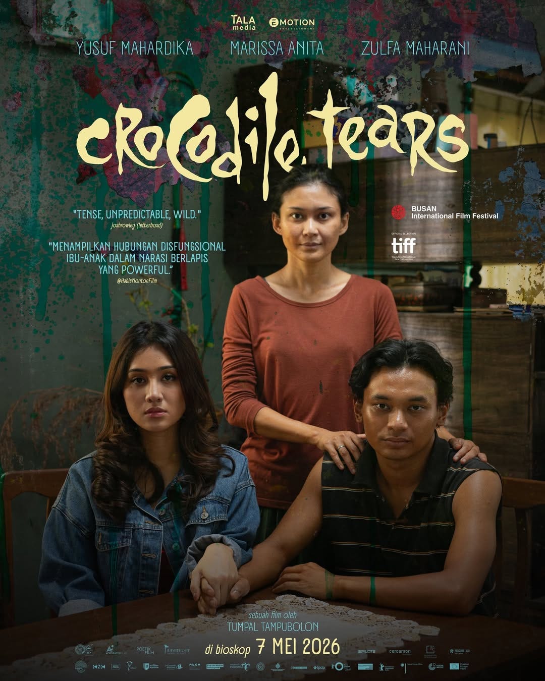 The movie tells the story of a family of two living on a crocodile farm, starring Marissa Anita as Mama and Yusuf Mahardika as Johan, her son. The film explores the emotionally complex bond between a mother and son. The movie tells the story of a family of two living on a crocodile farm, starring Marissa Anita as Mama and Yusuf Mahardika as Johan, her son. The film explores the emotionally complex bond between a mother and son.