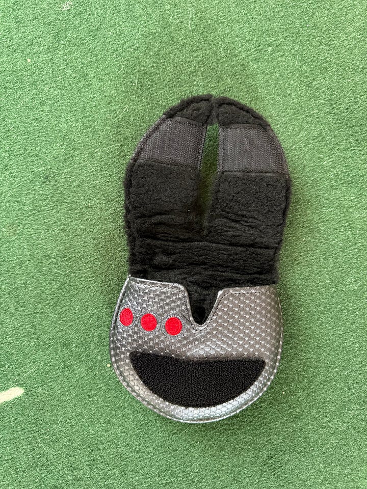 Two photos of the head cover