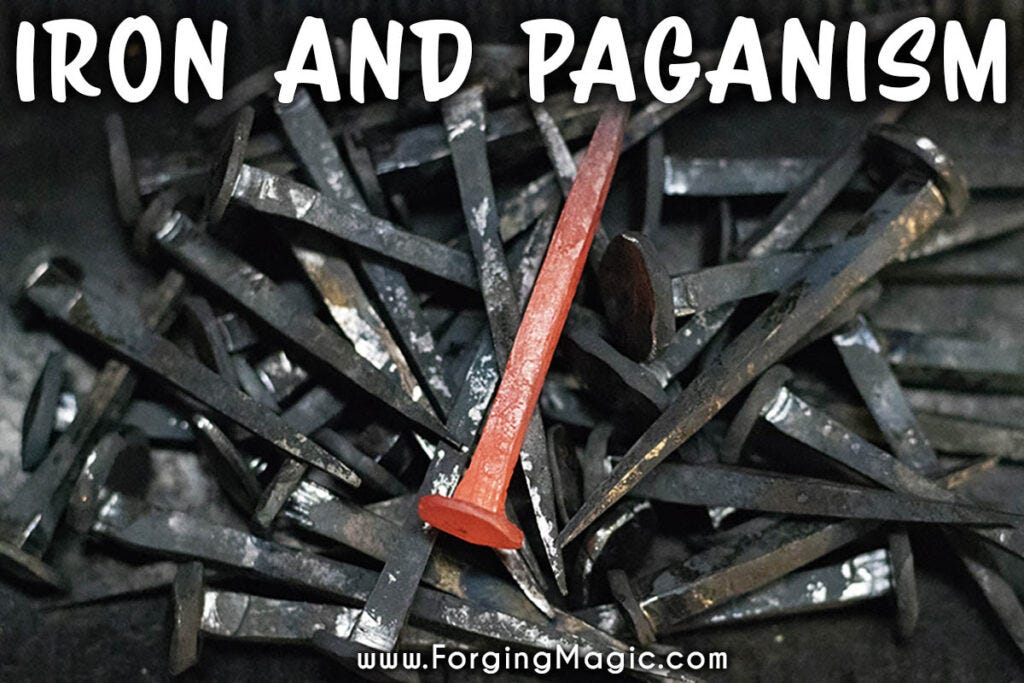 Iron and paganism with forged iron nails Iron and paganism with forged iron nails