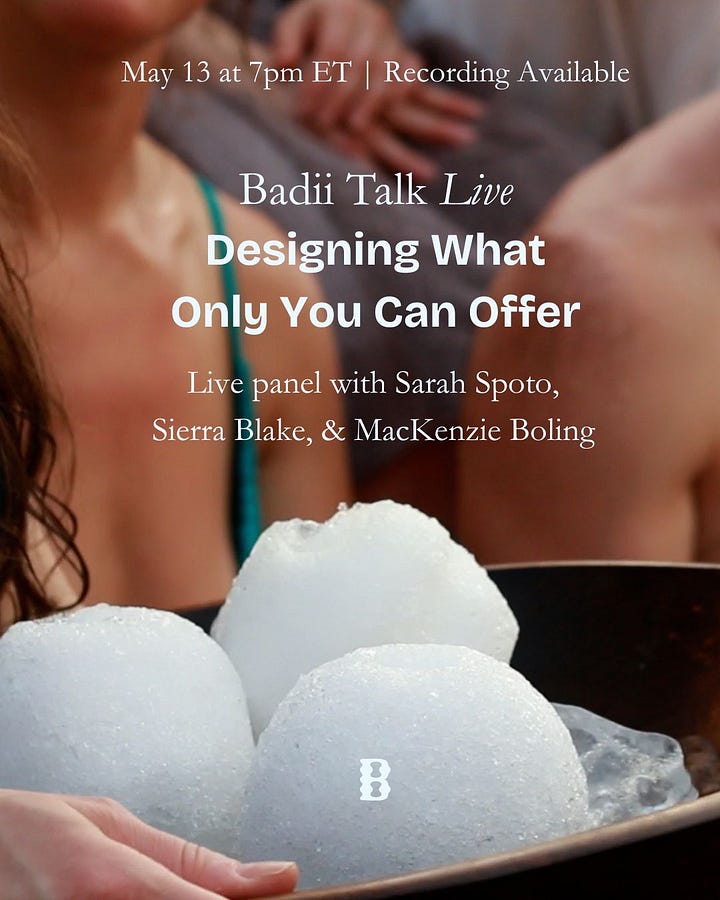 Badii Talk Live Panel: Designing What Only You Can Offer 