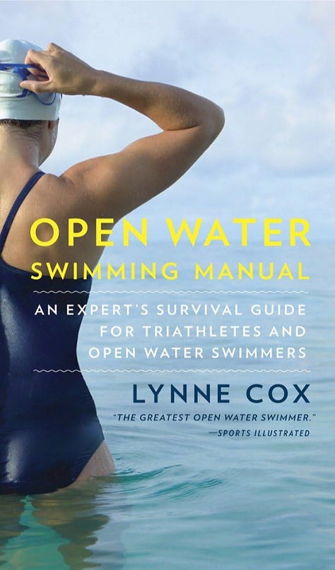 Book cover images of books about swimming