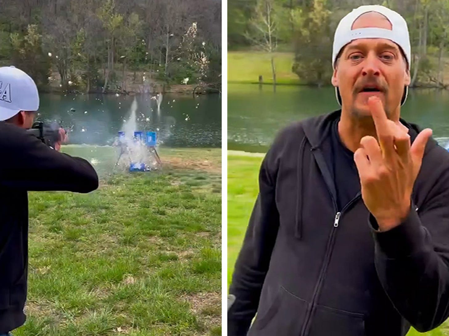 Kid Rock Shoots Up Cans of Bud Light in Response to Partnership with Trans  Activist