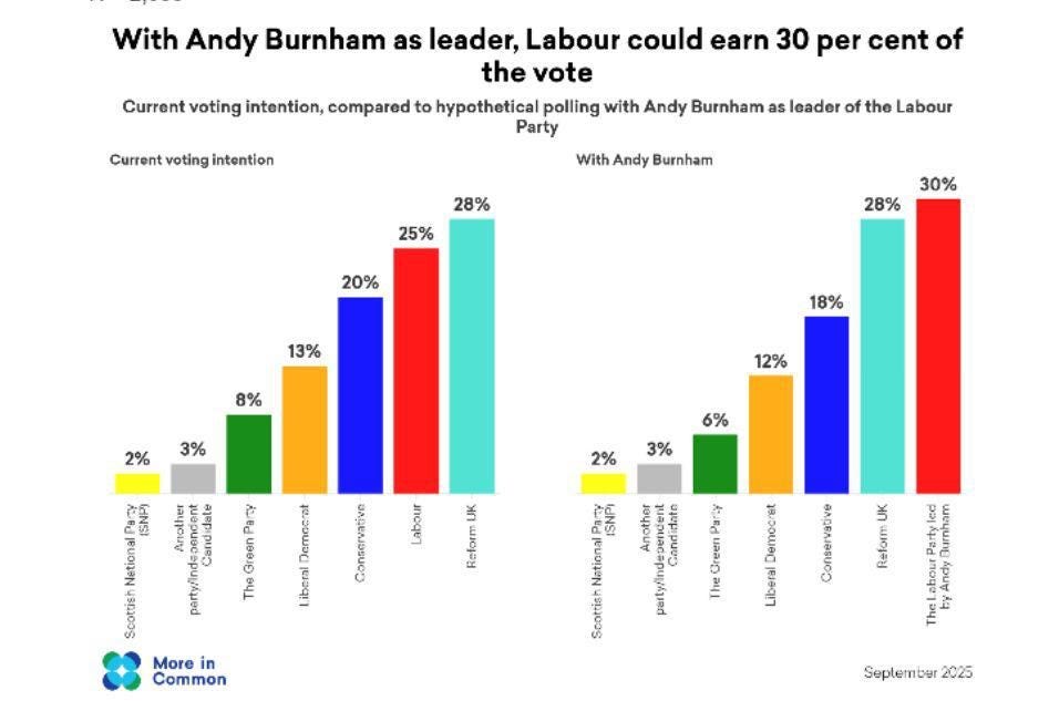 More in Common Andy Burnham polling