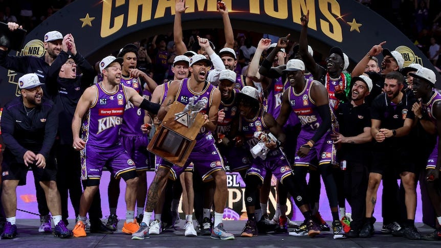 Sydney Kings beat Adelaide 36ers 113-101 in NBL Finals game five overtime,  break championship trophy - ABC News