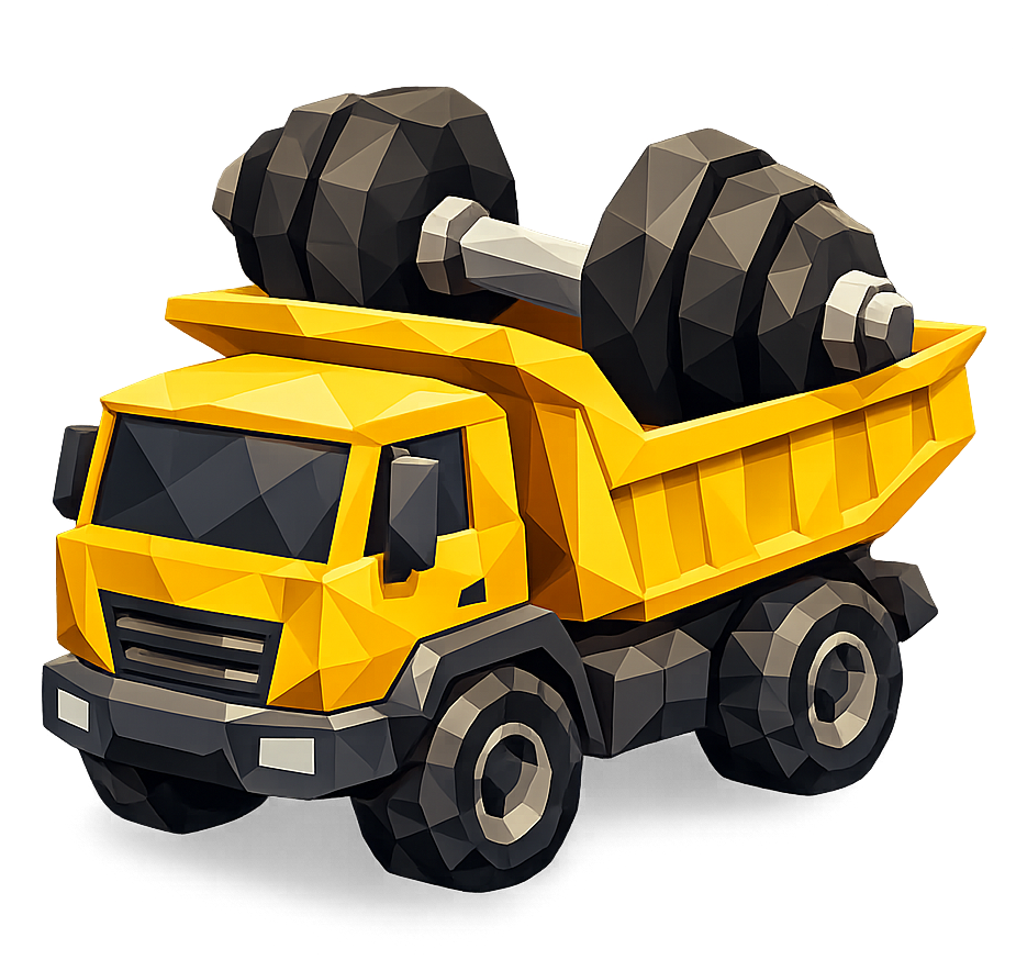 dumptruck with dumbbell