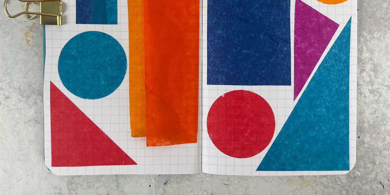 Tissue Paper Color Collage