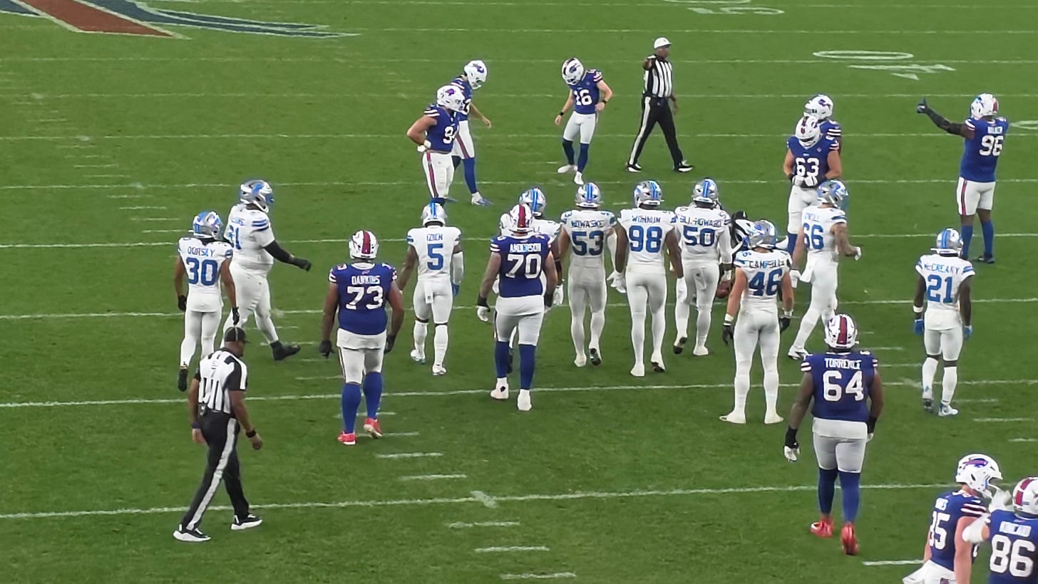 Christian Izien of the Detroit Lions in Week 2 Christian Izien of the Detroit Lions in Week 2