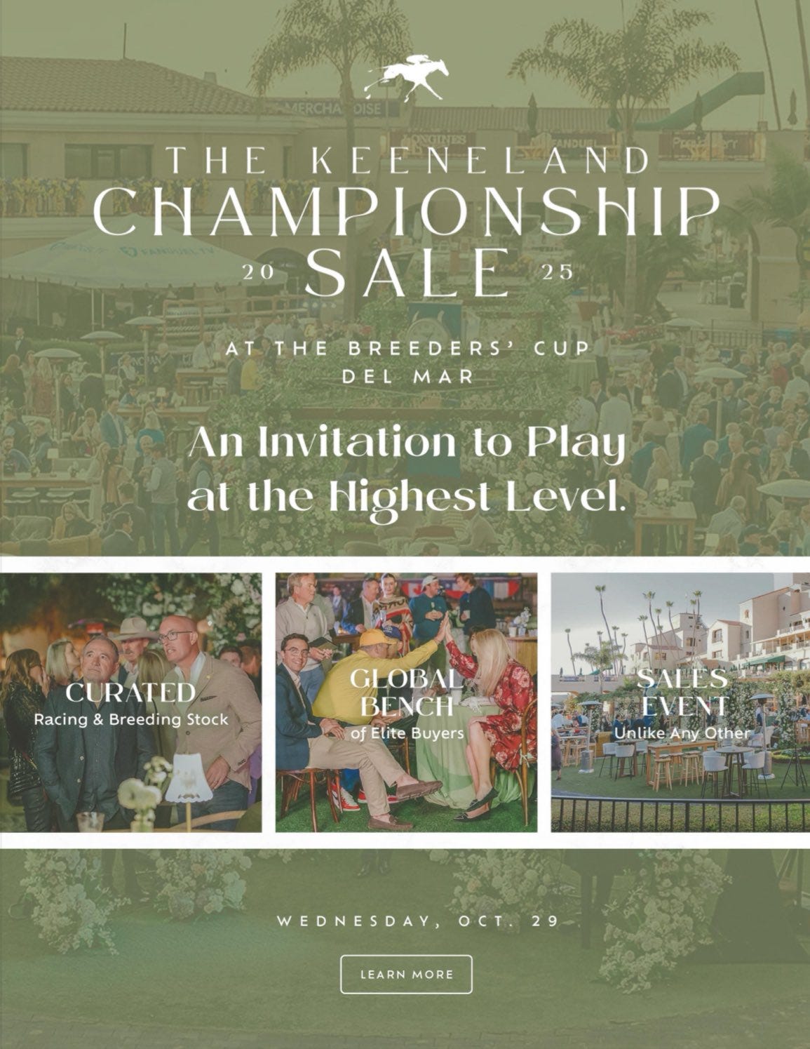 TDN on X: "An invitation to play at the highest level…the Keeneland  Championship Sale at the Breeders' Cup 🌊 Del Mar. Oct. 29 Learn more:  https://t.co/pVDpJw1KW3 https://t.co/aDa4CBPbnt" / X