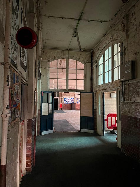 Images of the inside of the school taken on a recent walkabout by Seb Frichot.